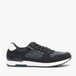 16121-14 Mens Wide Fit Casual Trainers Blue