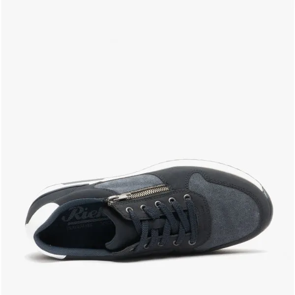 16121-14 Mens Wide Fit Casual Trainers Blue
