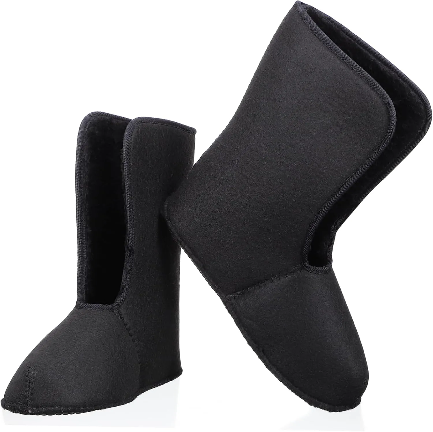 1Pair Insulated Soft Boot Warmers for Men Winter Boot Liner Socks with Cozy Fleece Lining Thermal Boot Liners for Outdoor Hiking Fishing Activities