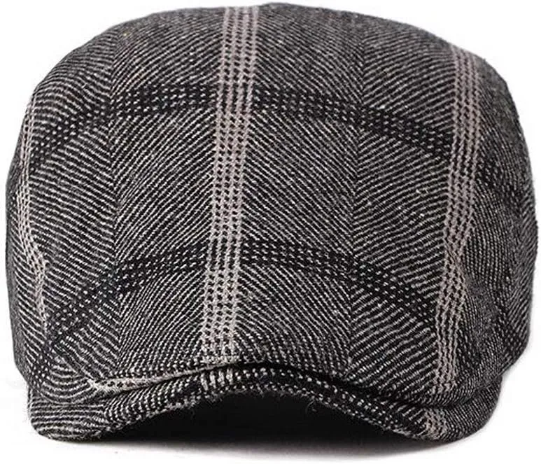 2 Pack Men's Cotton Flat Cap Ivy Gatsby Newsboy Hat