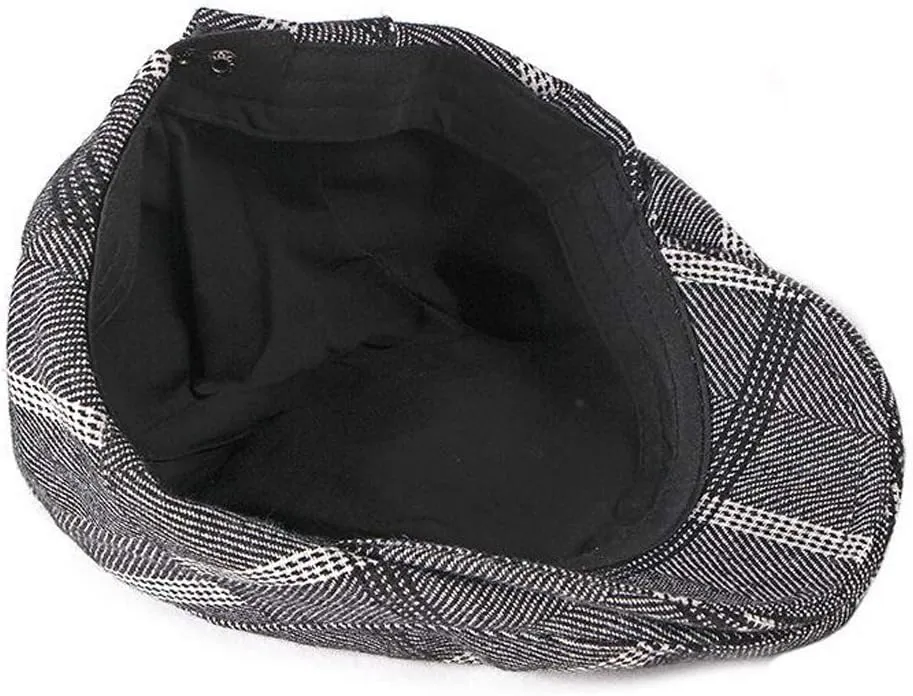 2 Pack Men's Cotton Flat Cap Ivy Gatsby Newsboy Hat