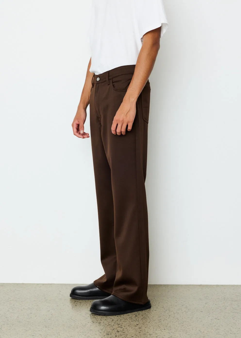 70s Cut Brown Exquisite Wool Pants