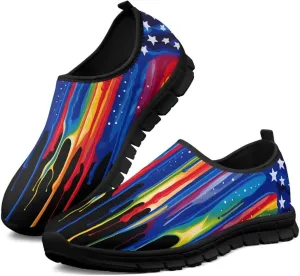 Adult Running Sneakers Training Shoes for Men Casual Cozy Breathable and Sweat-Absorbing Lightweight Anti-Skid Loafers for Travel US 5-14 Black Sole