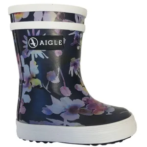 Aigle Baby Flac Wellies Dark Flowers
