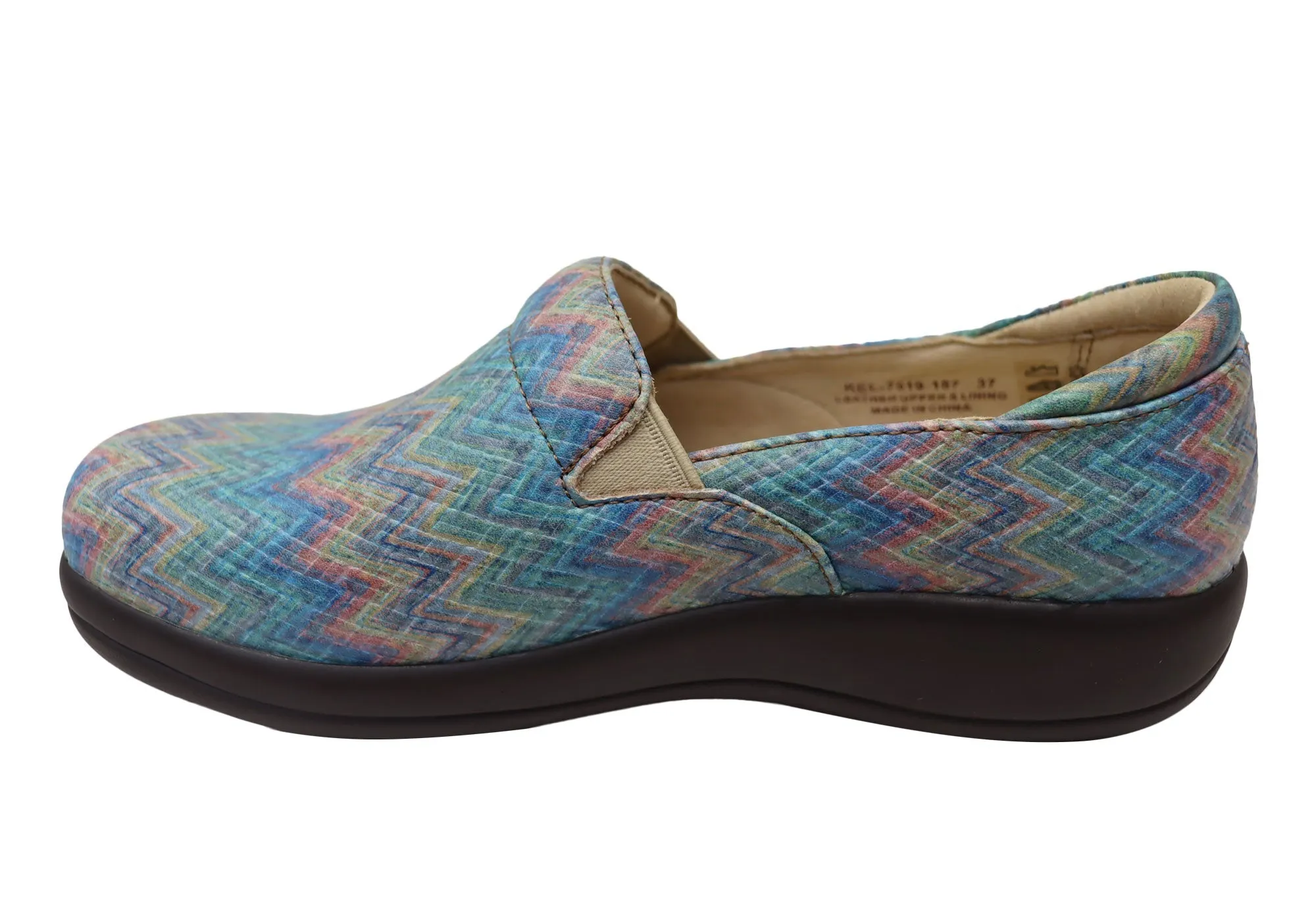 Alegria Keli Womens Comfortable Leather Slip On Shoes