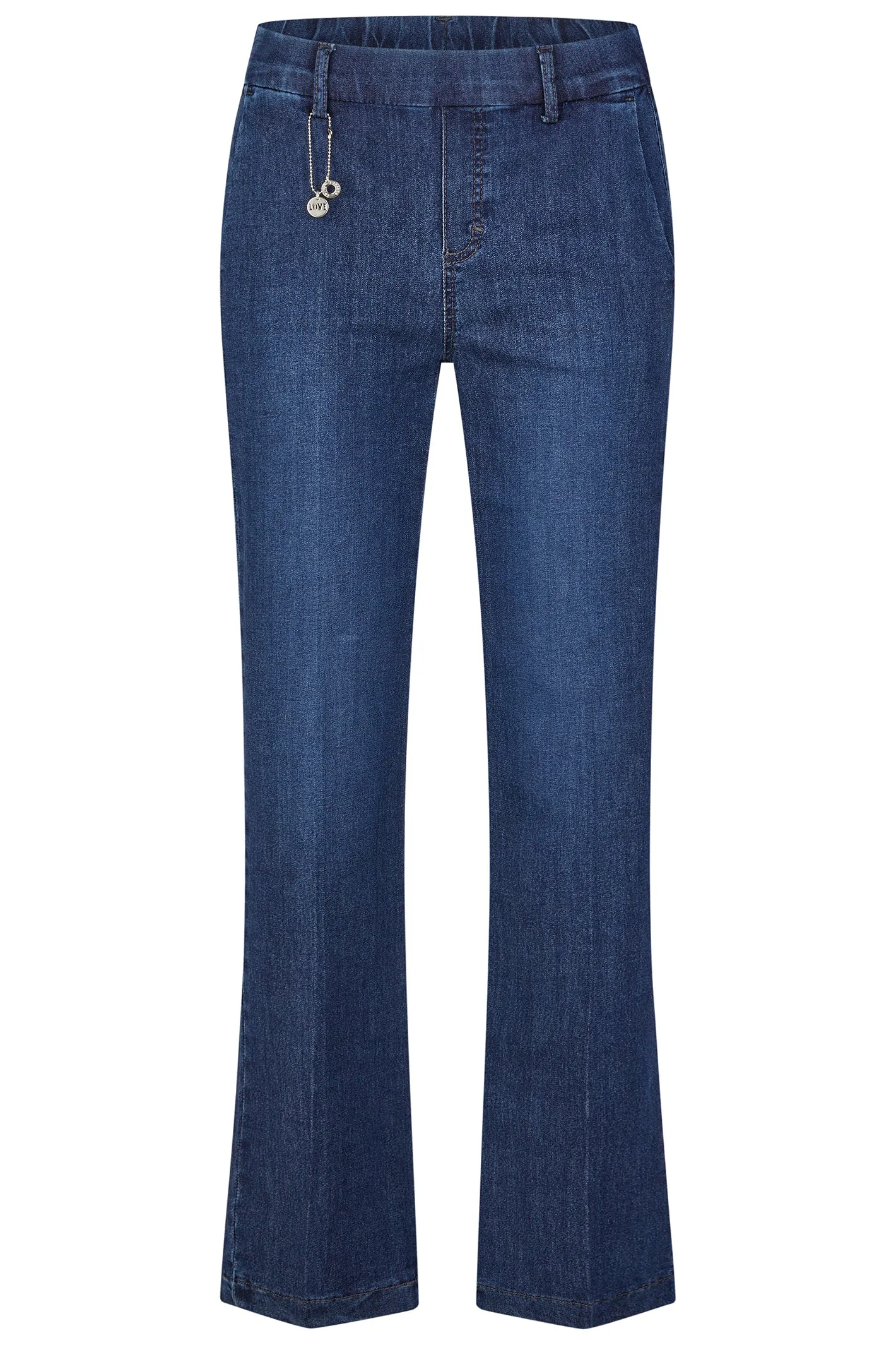 Anna Montana Pull-On Jeans Milano 1045 Used Stone Blue 51 Wide Leg