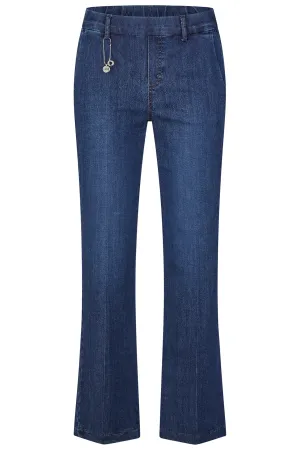 Anna Montana Pull-On Jeans Milano 1045 Used Stone Blue 51 Wide Leg