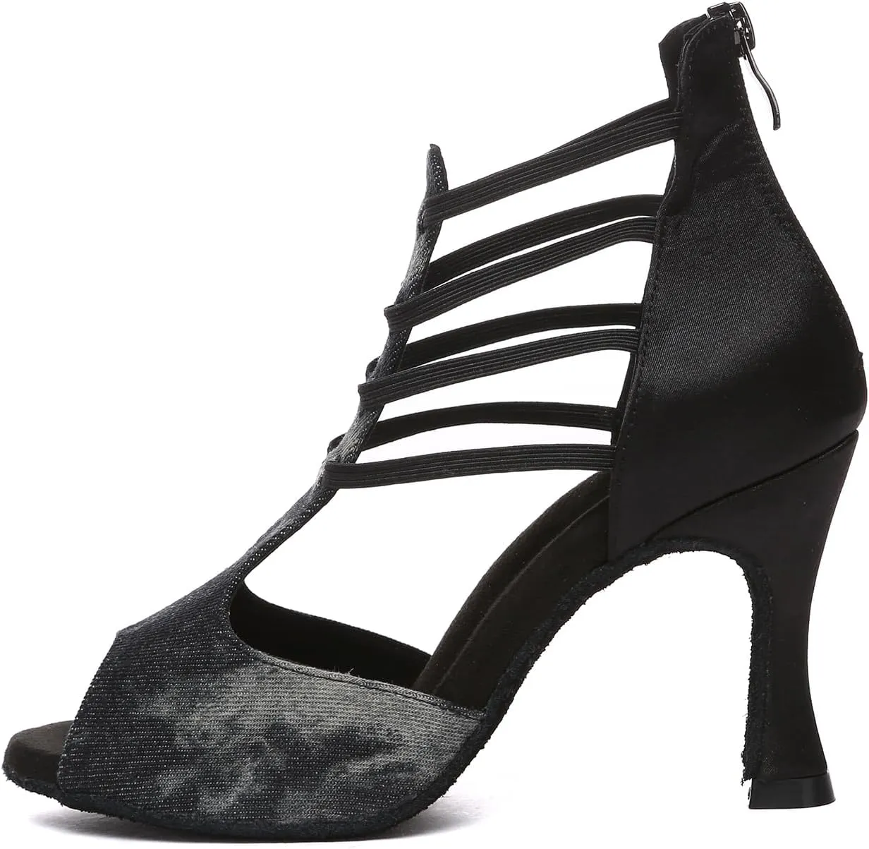 AOQUNFS Women's Ballroom Dance Shoes Latin Salsa Practice Performance Dance Heels,Model L616
