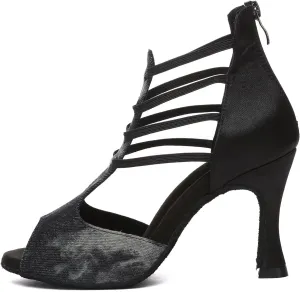 AOQUNFS Women's Ballroom Dance Shoes Latin Salsa Practice Performance Dance Heels,Model L616