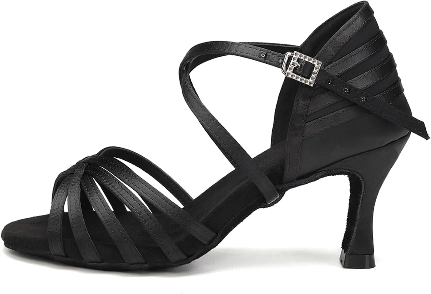 AOQUNFS Women's Latin Dance Shoes Satin Ballroom Salsa Practice Professional Performance Dancing Shoes