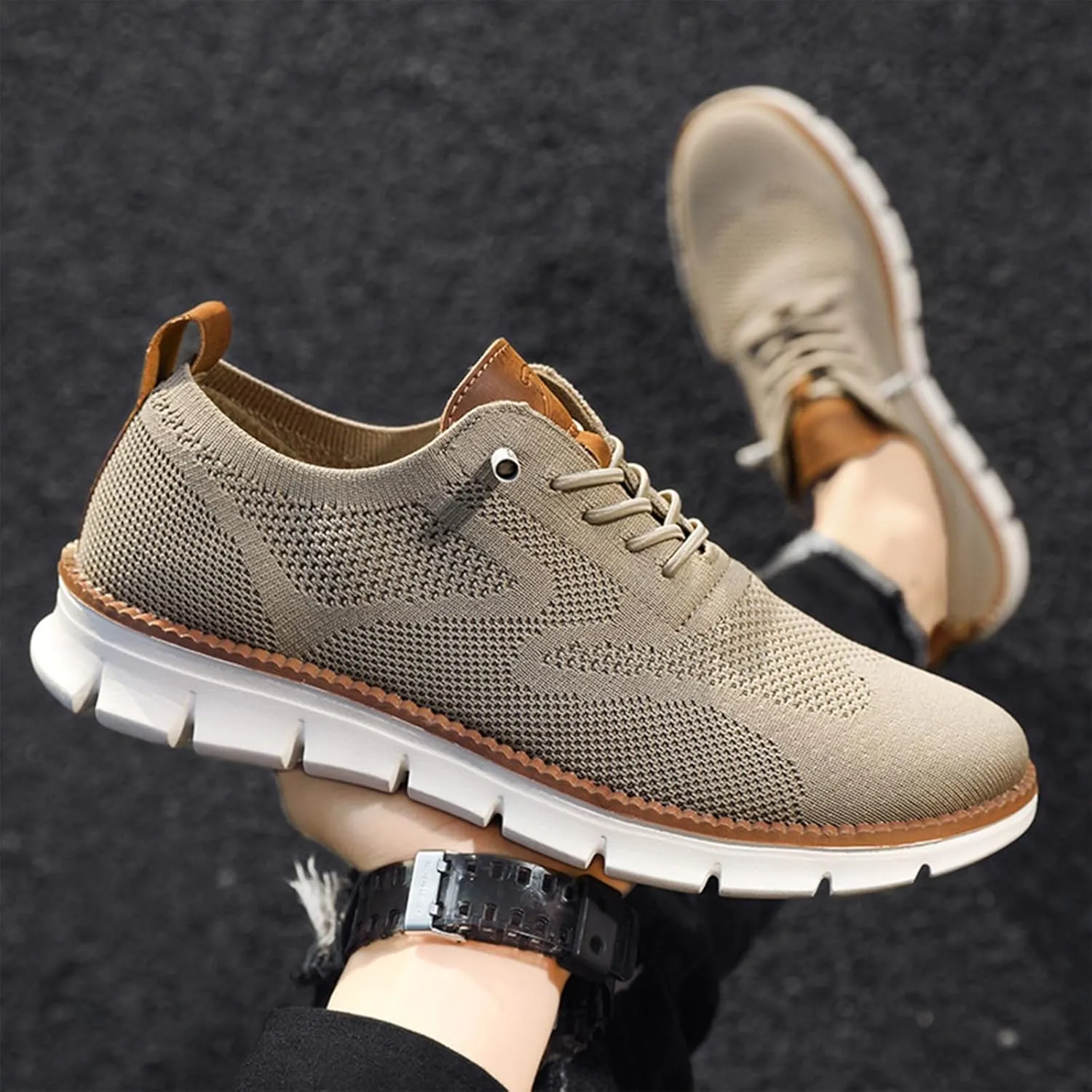 Auguscare Shoes Men, Breeze Shoes for Men, Mens Duddle Orthopedic Shoes with Adjustable Draw String