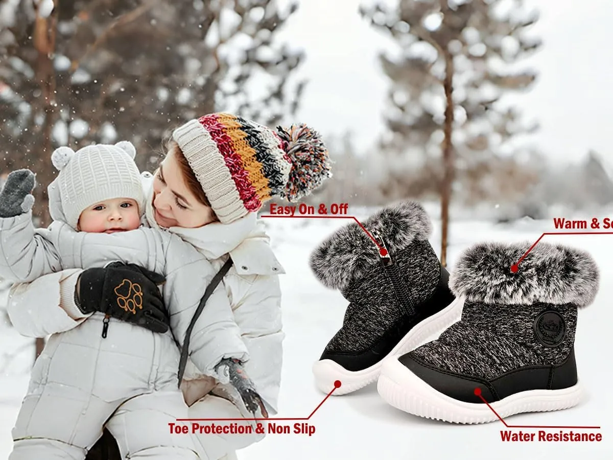 Baby Snow Boots Winter Warm Booties Infant Boys Girls Outdoor Shoes for Cold Weather 6 9 12 15 18 24 Months