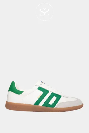 BACK 70 CLOUD GREEN AND WHITE LEATHER TRAINERS