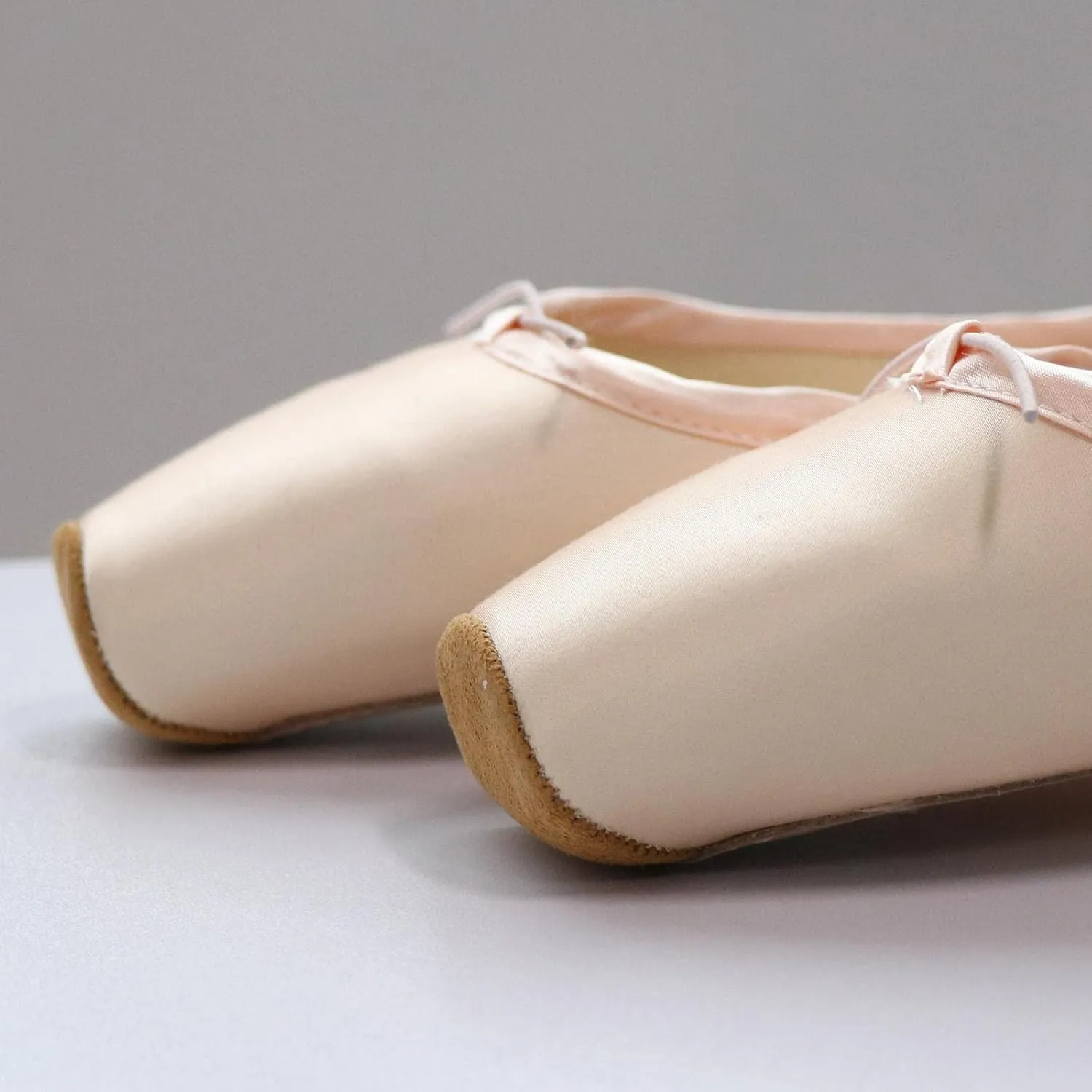 Ballet Flats for Women and Girls Satin Dance Shoes with Pre-Attached Ribbons