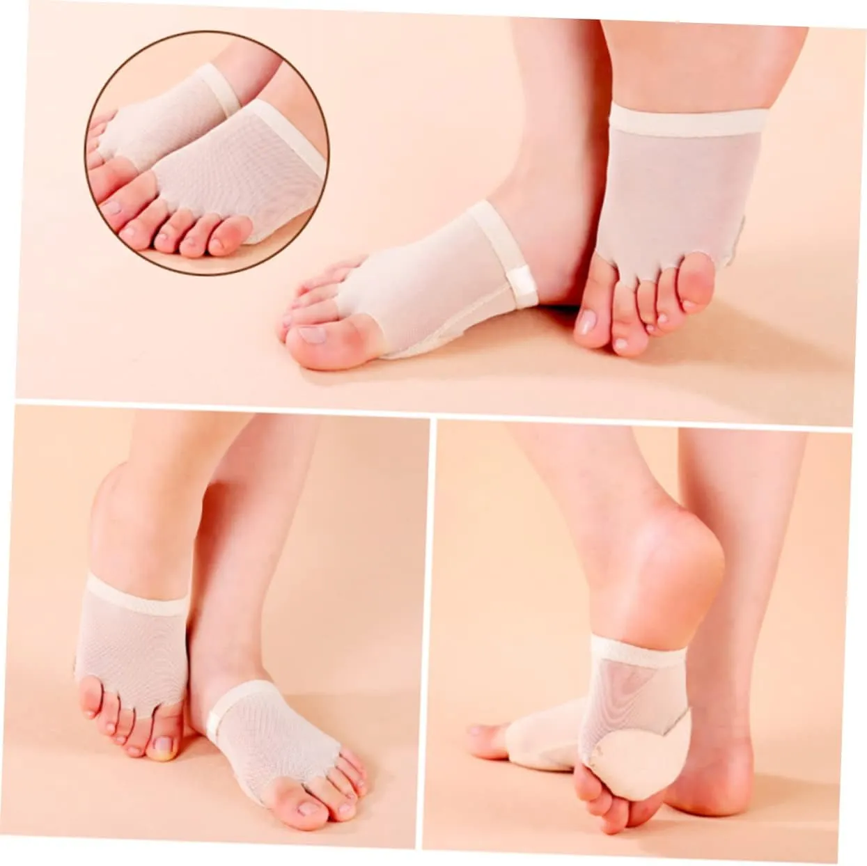 Ballet Forefoot Cushion Pads Elastic Half Sole Dance Shoes for Ballet Modern Jazz More Durable Portable