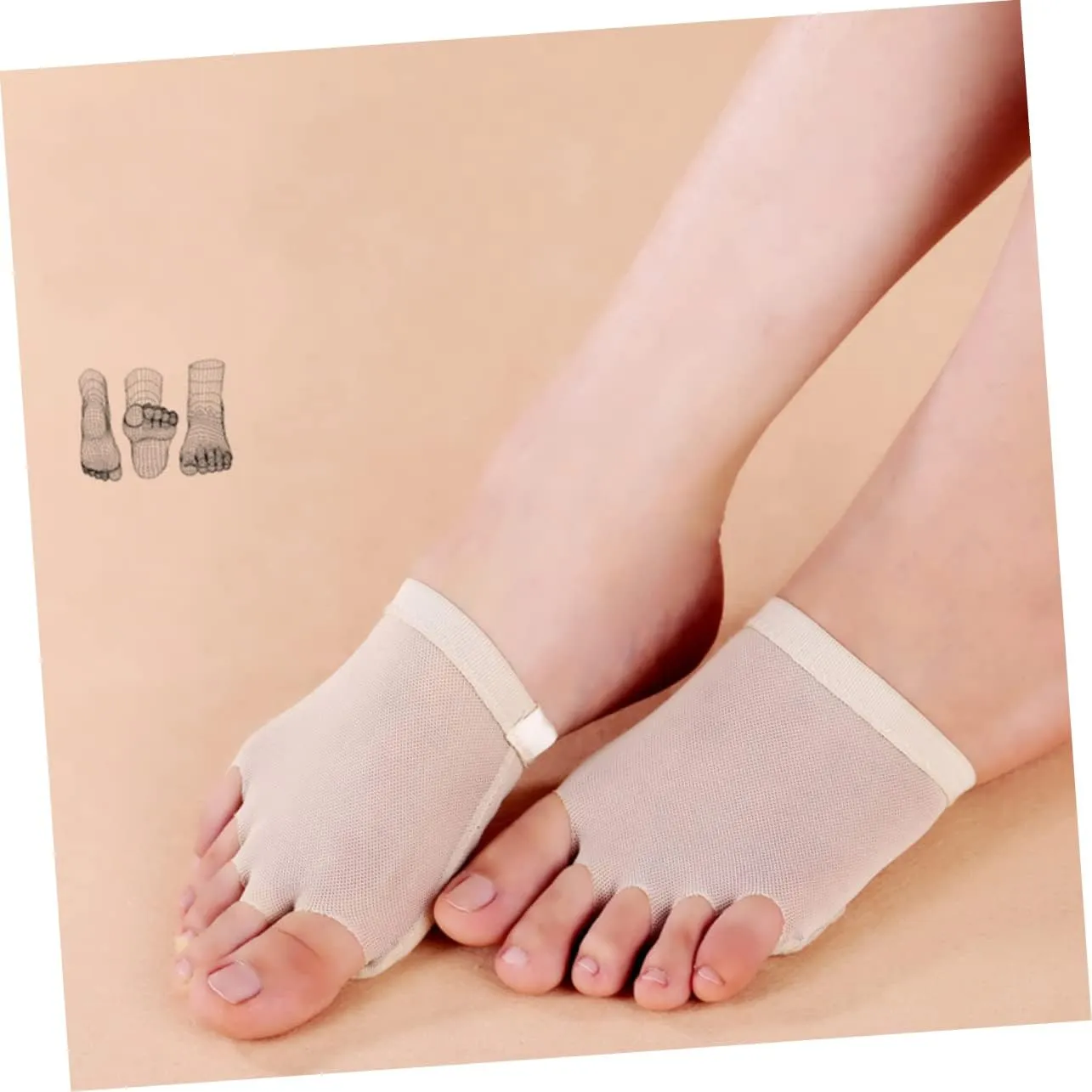 Ballet Forefoot Cushion Pads Elastic Half Sole Dance Shoes for Ballet Modern Jazz More Durable Portable