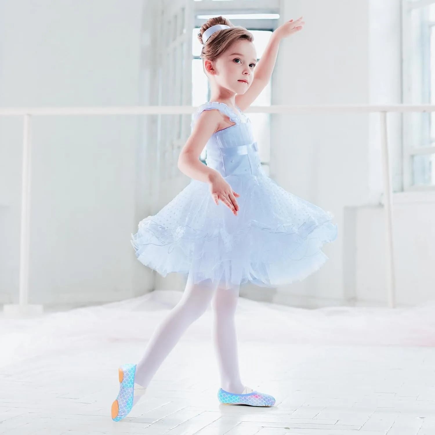 Ballet Shoes for Girls Toddler Dance Practice Ballet Slippers Soft PU Leather Flats Shoes for Kid Sole Yoga Gymnastics