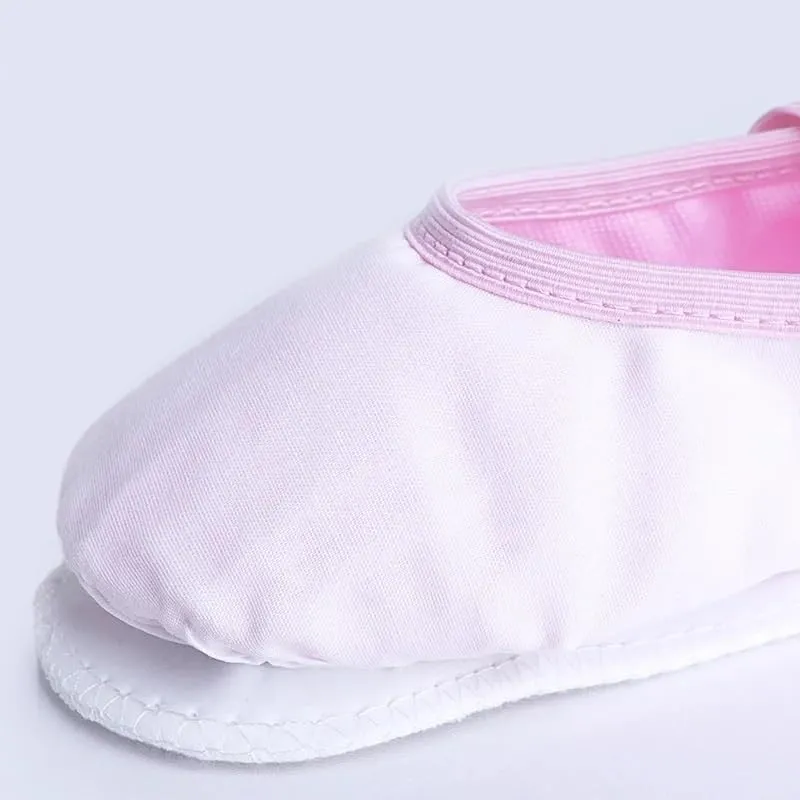 Ballet Shoes Girls Ballet Shoes Embroider Kids Dance Slippers Split Sole Gymnastics Dancing Shoes Pink Classical Dancing Shoes Dance Shoes(Pink-1,35)