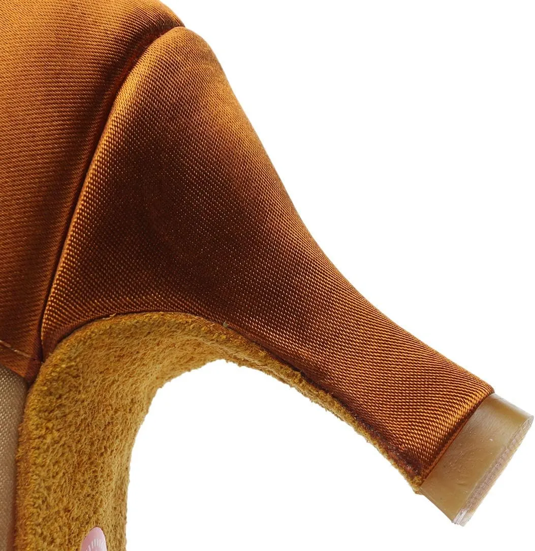 Ballroom Dance Shoes T-strap Suede Silk 2" Heels Latin Salsa Bachata Performance Dance Shoes for Woman and Teens Practice Performance