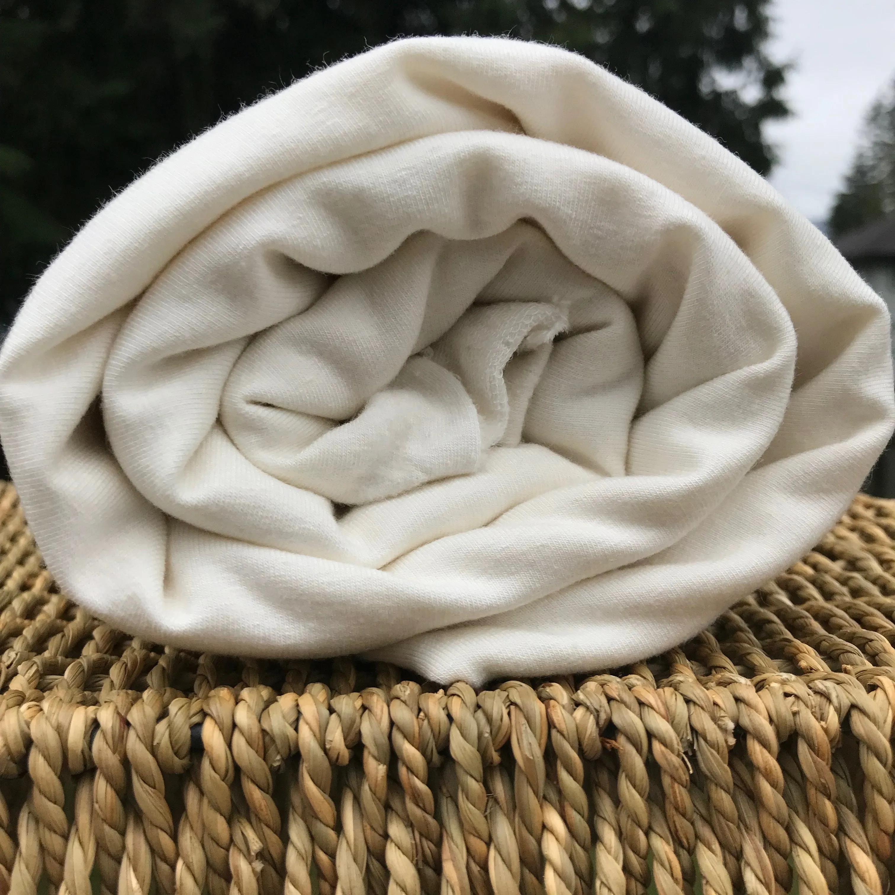Bamboo Hemp Stretch Fleece Fabric by the Yard