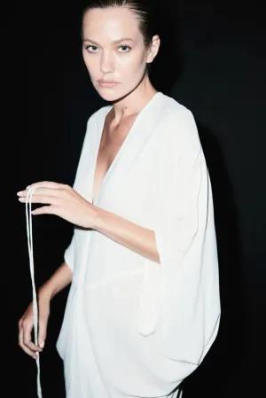 BAMBOO MAXI KAFTAN - WHITE