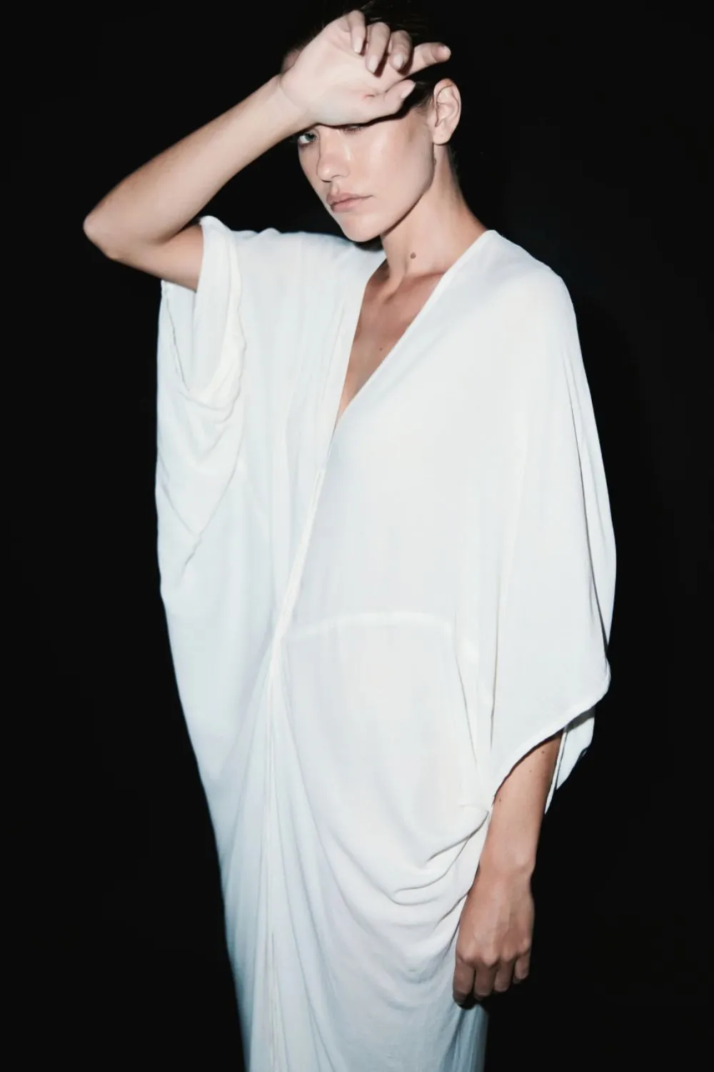 BAMBOO MAXI KAFTAN - WHITE
