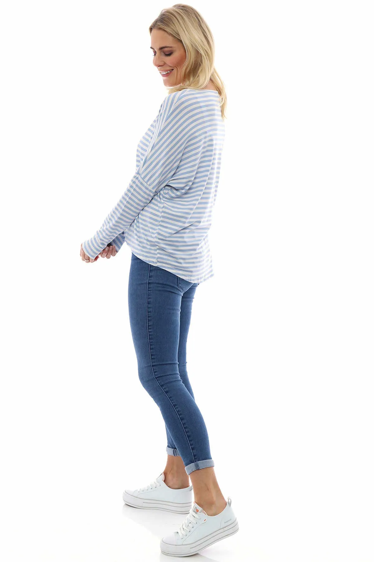 Basic Stripe Sweat Light Blue