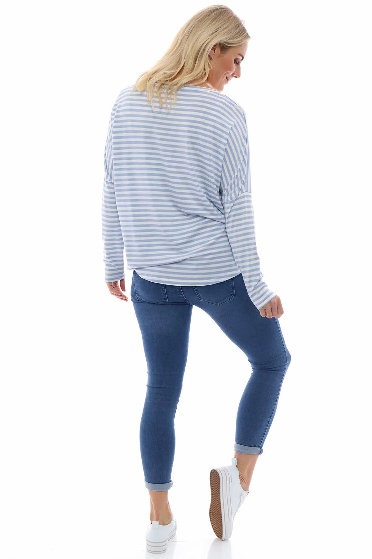 Basic Stripe Sweat Light Blue