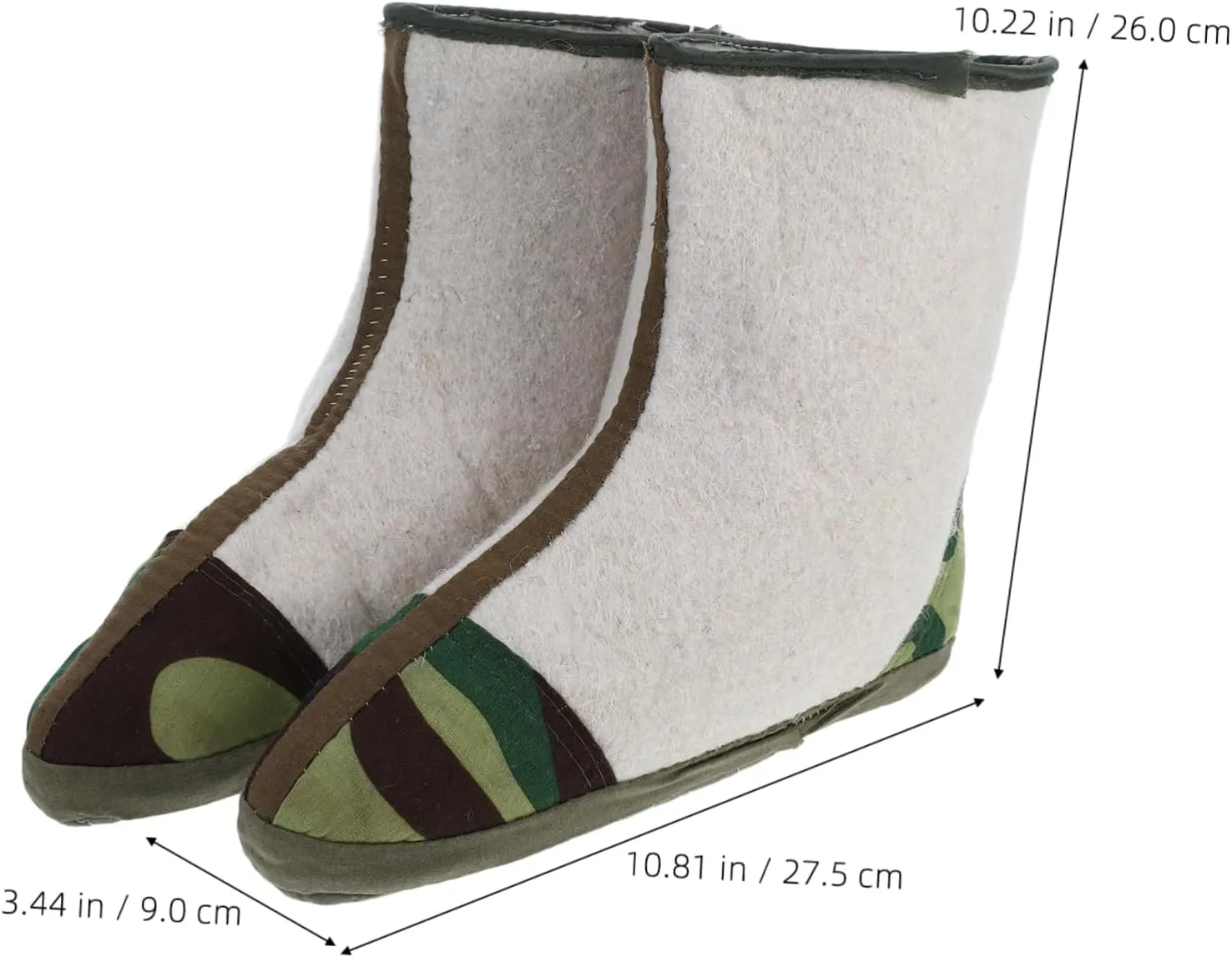 BESPORTBLE 1 Pair Warm Shoes and Boots inside Boots for Men Cold Weather Boot Liners Rain Boot Socks Cozy Boot Liners Winter Thermal Socks Thermal Slipper Socks Oxford Cloth Olive Green