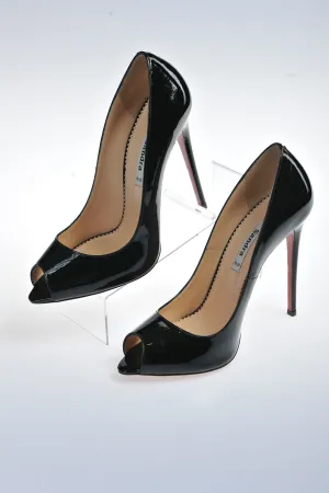 Black Gloss Peep Toe