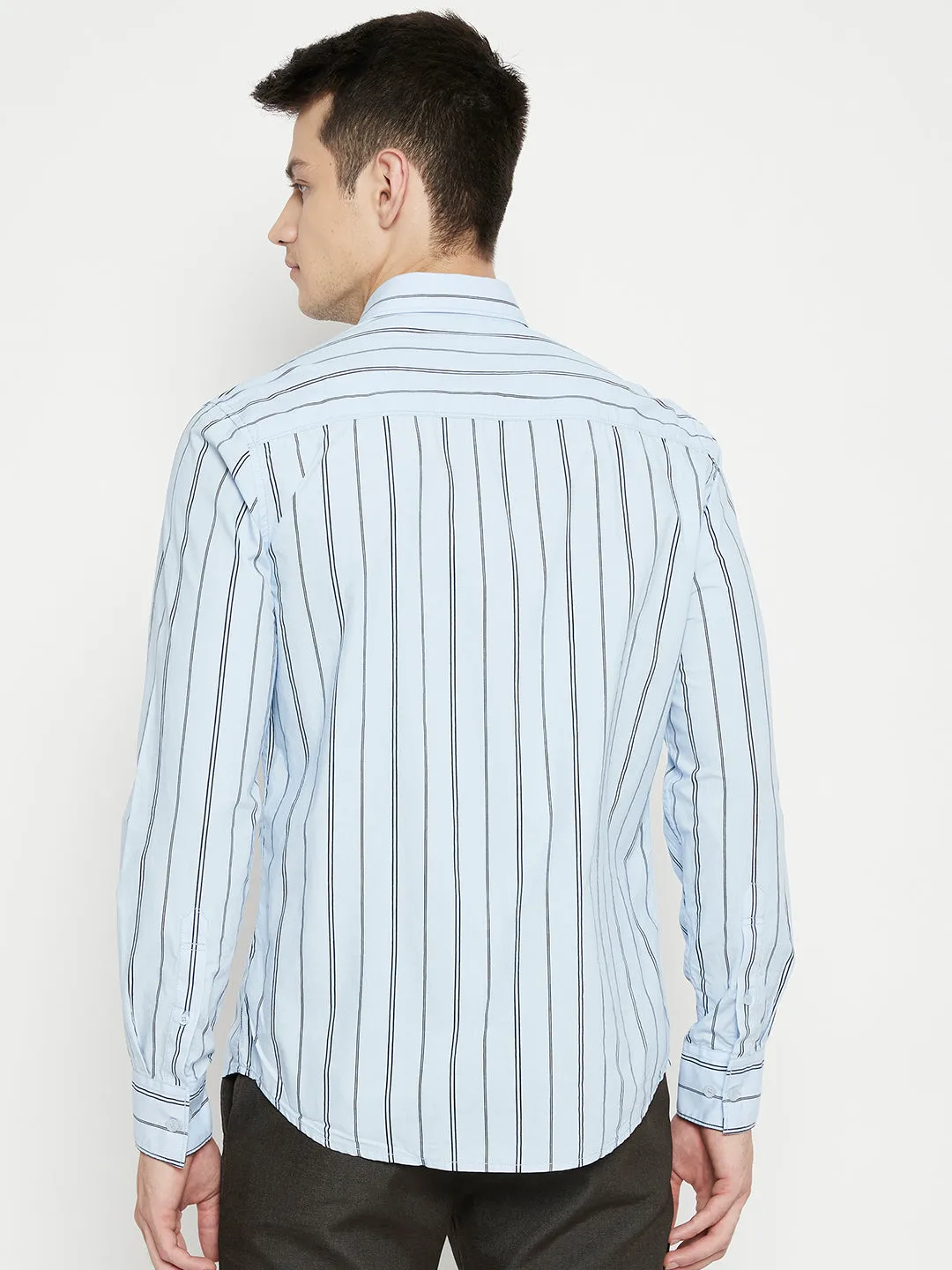 Blue Striped Slim Fit shirt