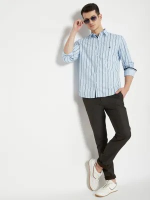 Blue Striped Slim Fit shirt