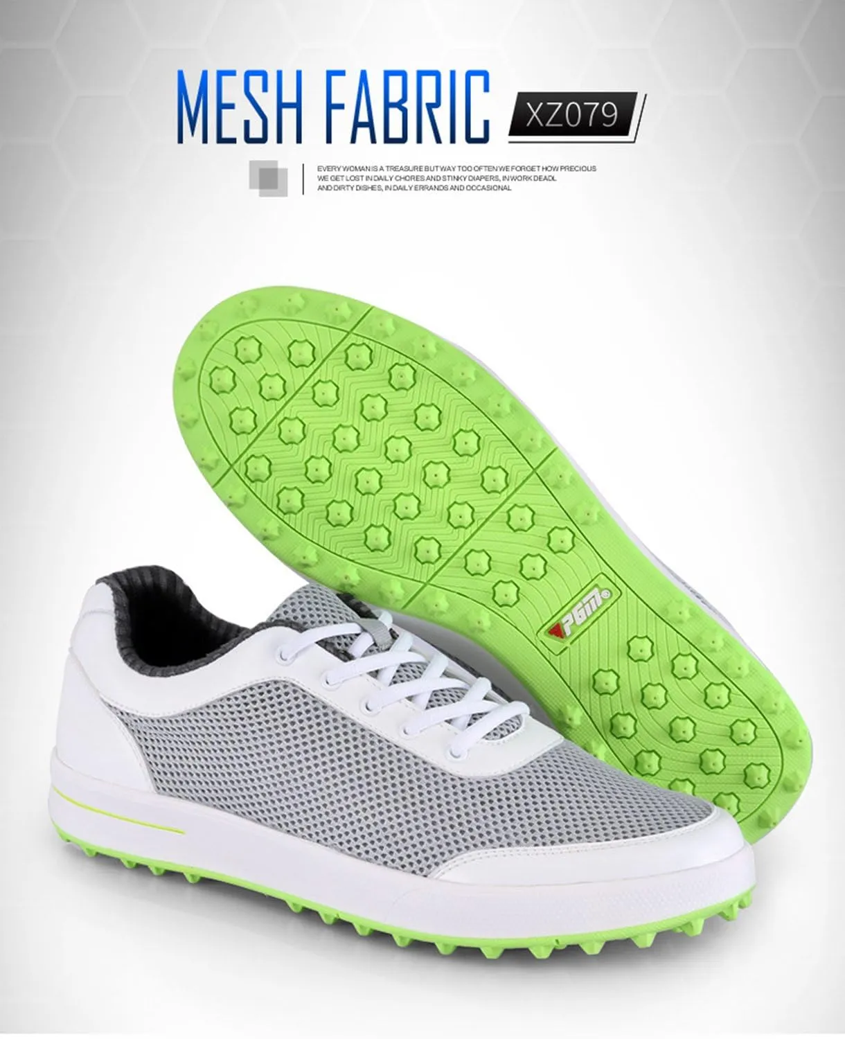 Breathable Mesh Golf Shoes Spikeless for Men