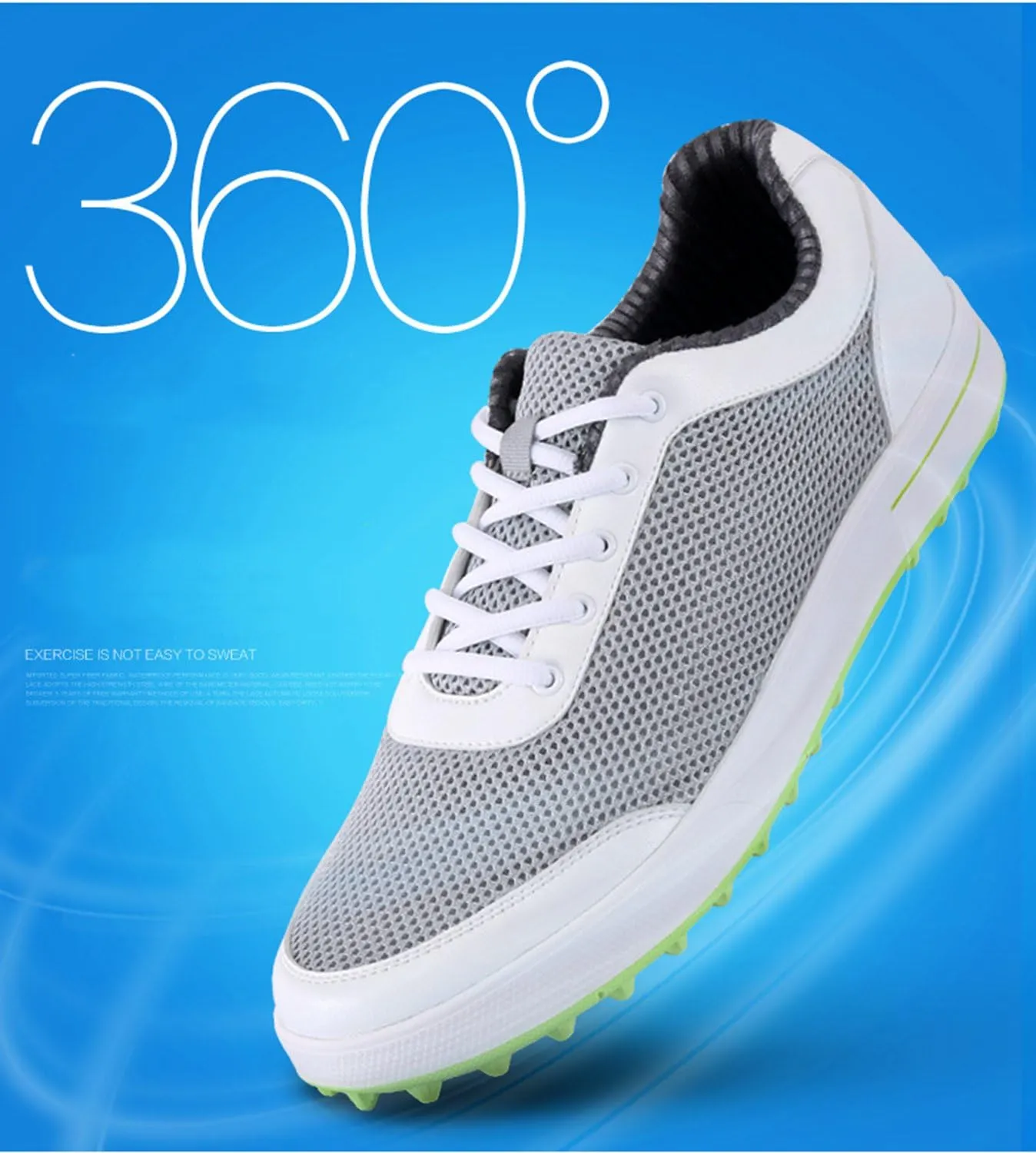 Breathable Mesh Golf Shoes Spikeless for Men