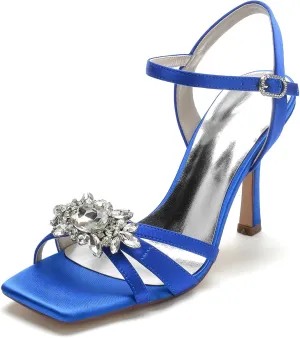 Bridal for Wedding Dress Shoes High Heels Sandals for Women Stiletto Heel Heeled Peep Toe Prom Evening Formal Party Shoes