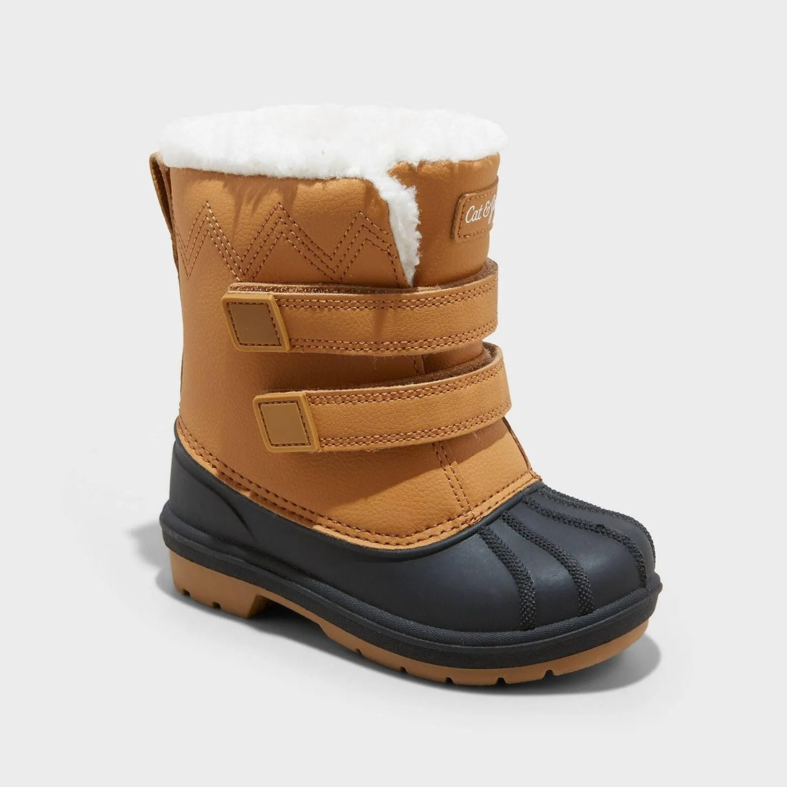 Cat & Jack Toddler Boys Denver Winter Boots 88236548 Cognac Brown 9T