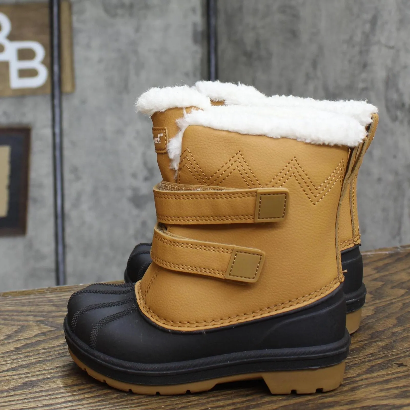 Cat & Jack Toddler Boys Denver Winter Boots 88236548 Cognac Brown 9T