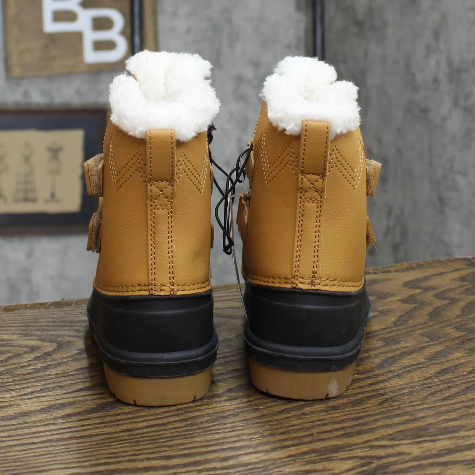 Cat & Jack Toddler Boys Denver Winter Boots 88236548 Cognac Brown 9T