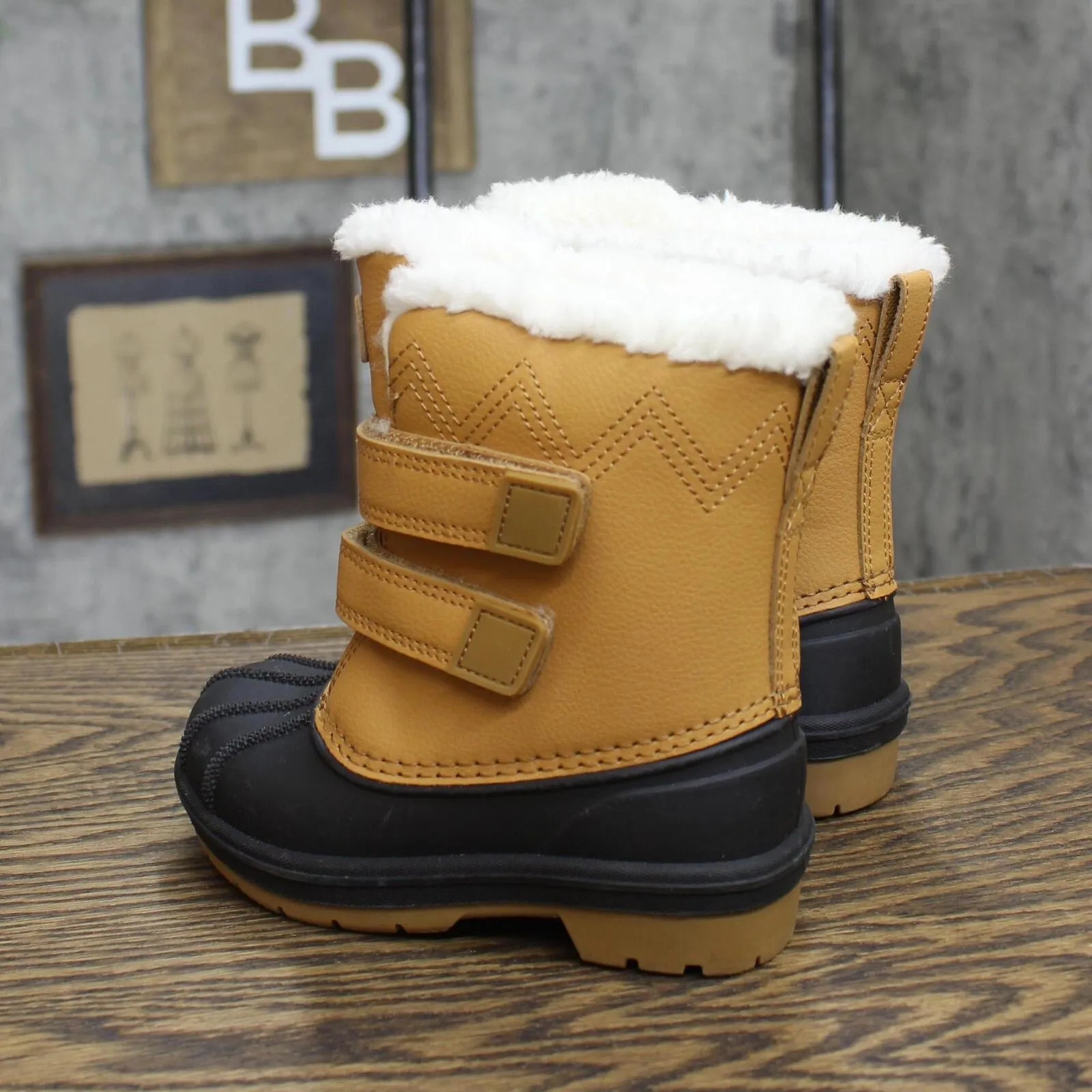 Cat & Jack Toddler Boys Denver Winter Boots 88236571 Cognac Brown 7T