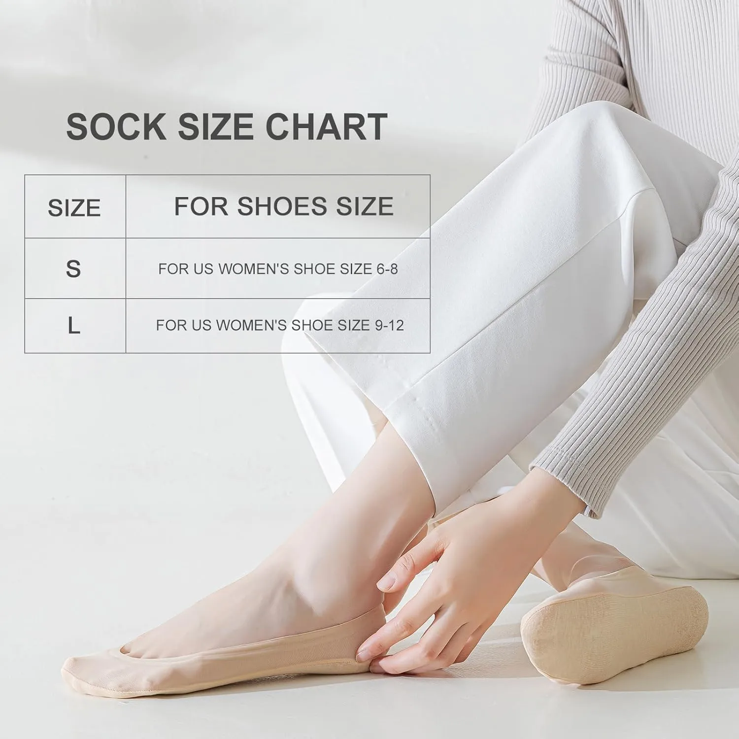 Caudblor Thin No Show Liner Socks Women Ultra Low cut Invisible Non Slip Footies for Flats High Heels Hidden Loafer