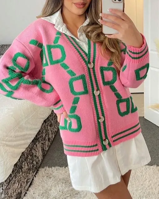 Chained - knit cardigan