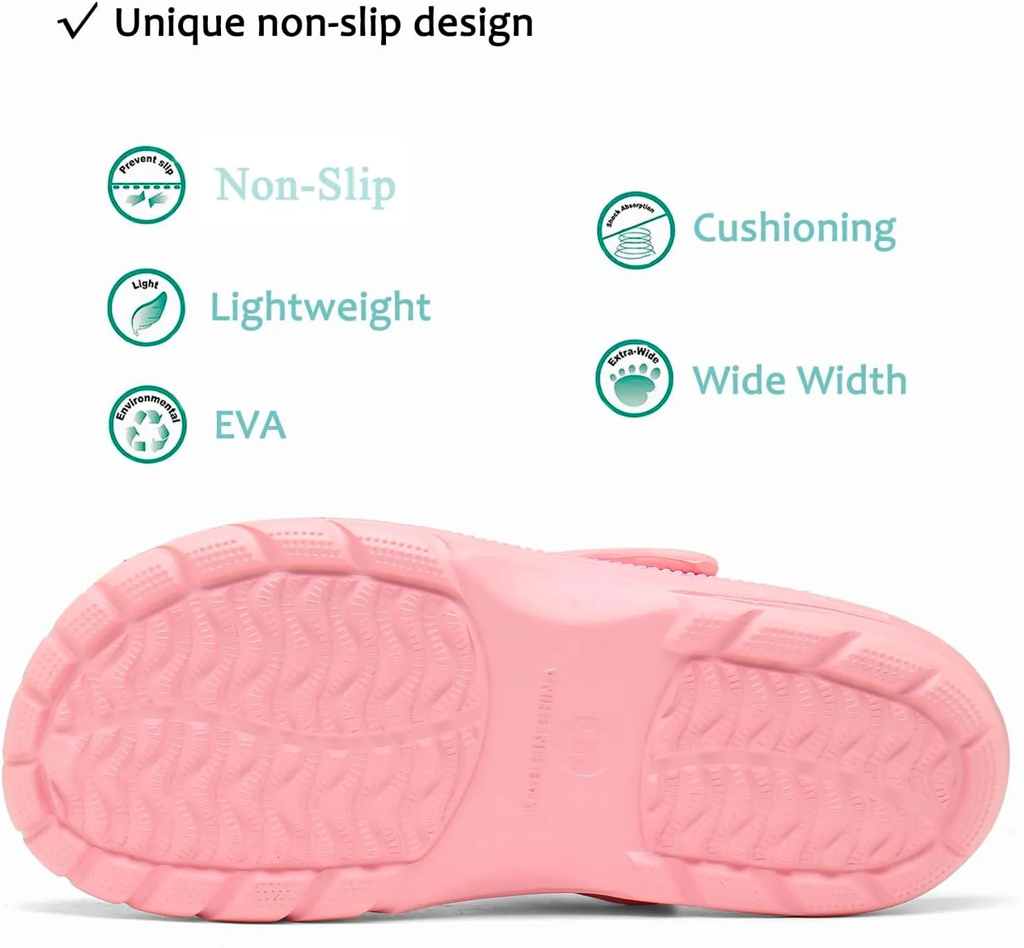 ChayChax Men's and Women's Arch Support Clogs Garden Shoes Slip-on Outdoor Beach Slippers with Removable Cushion Footbed