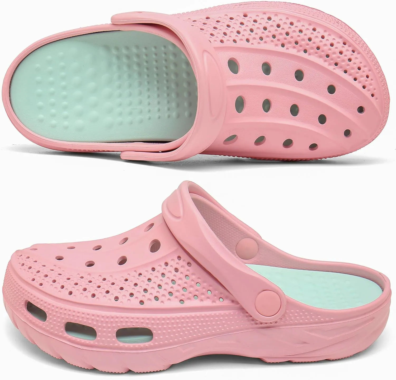 ChayChax Men's and Women's Arch Support Clogs Garden Shoes Slip-on Outdoor Beach Slippers with Removable Cushion Footbed