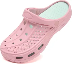 ChayChax Men's and Women's Arch Support Clogs Garden Shoes Slip-on Outdoor Beach Slippers with Removable Cushion Footbed