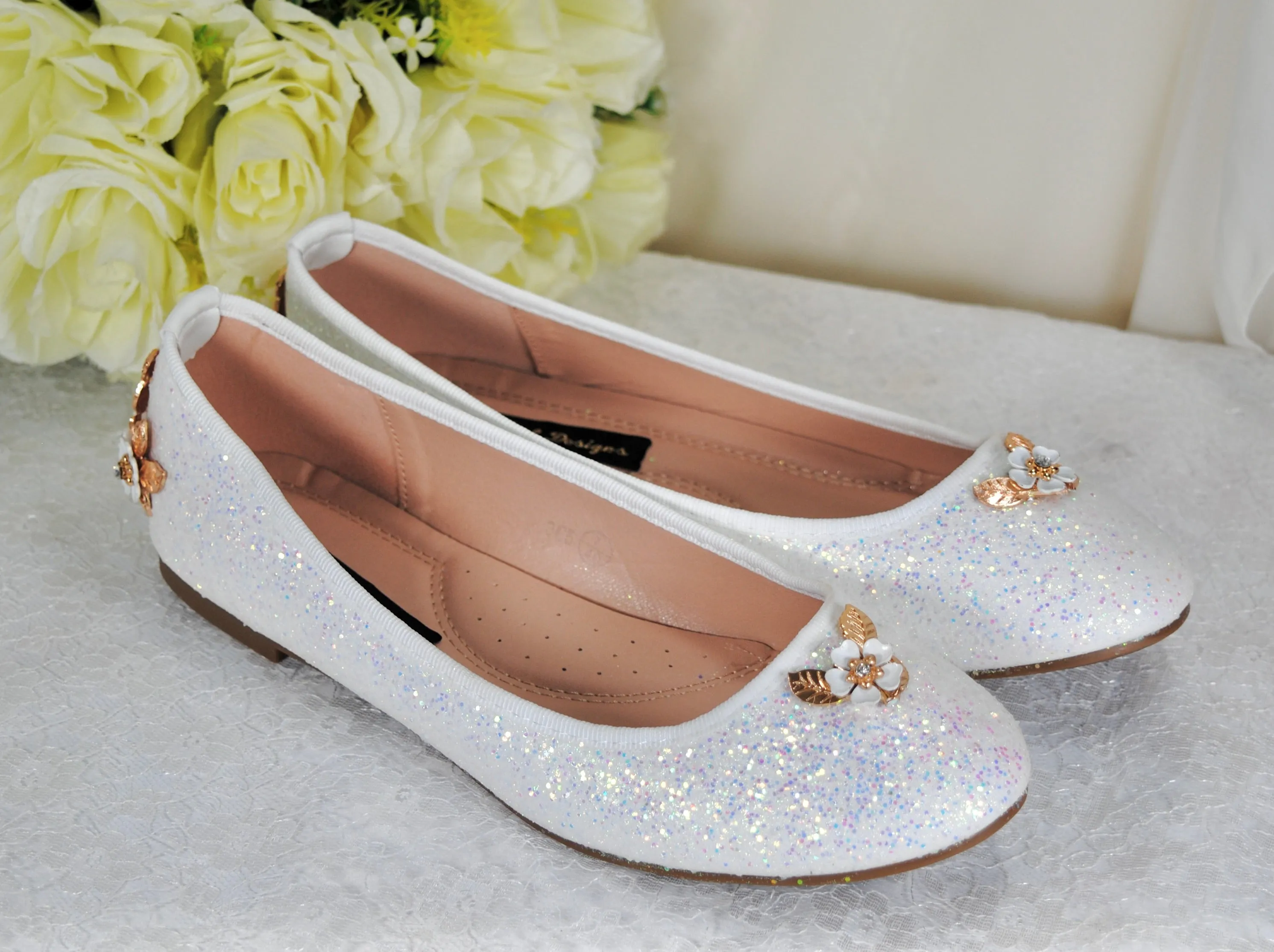 Cherry Blossom Ballet Flats | Wide Fit Available