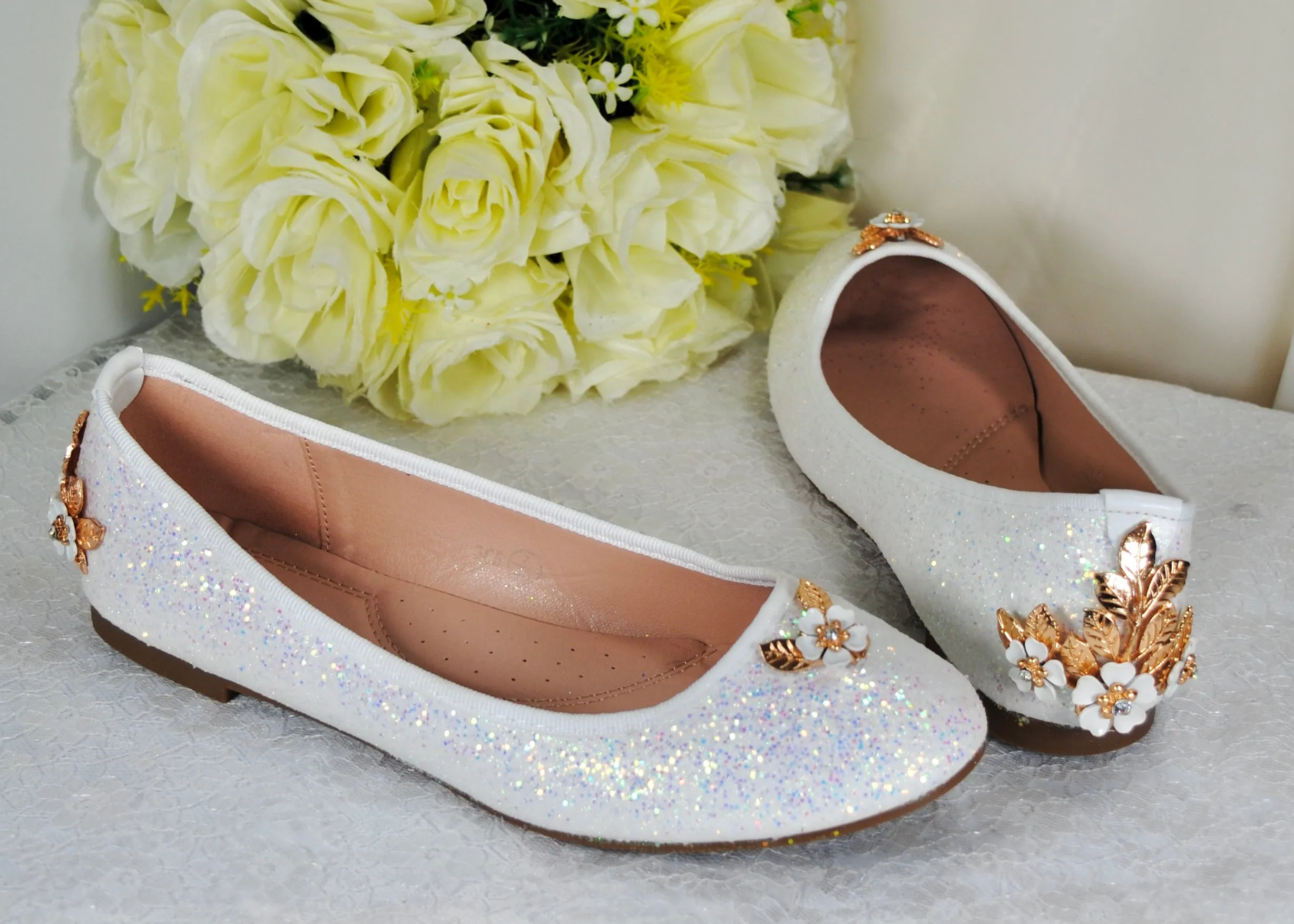 Cherry Blossom Ballet Flats | Wide Fit Available