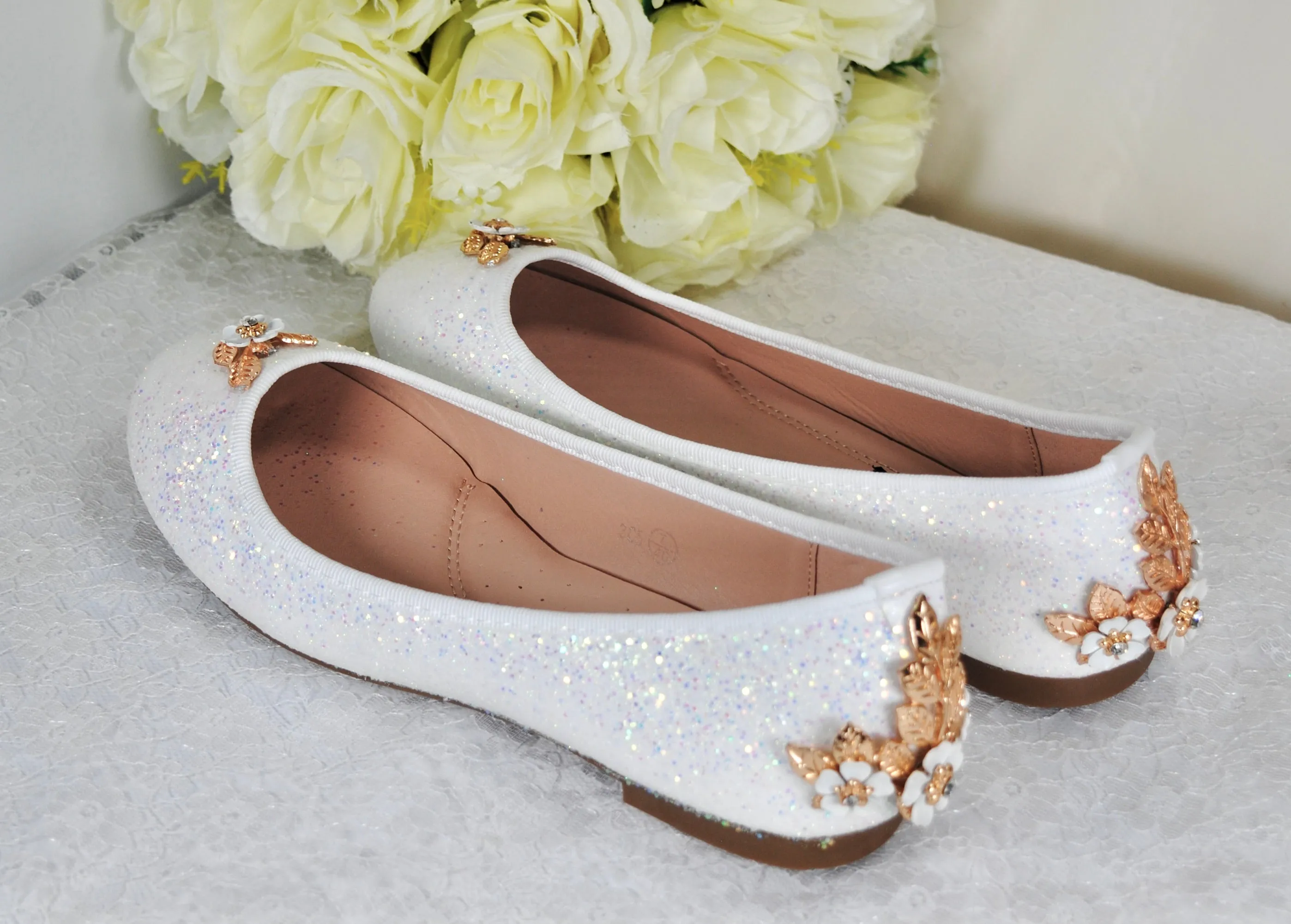 Cherry Blossom Ballet Flats | Wide Fit Available