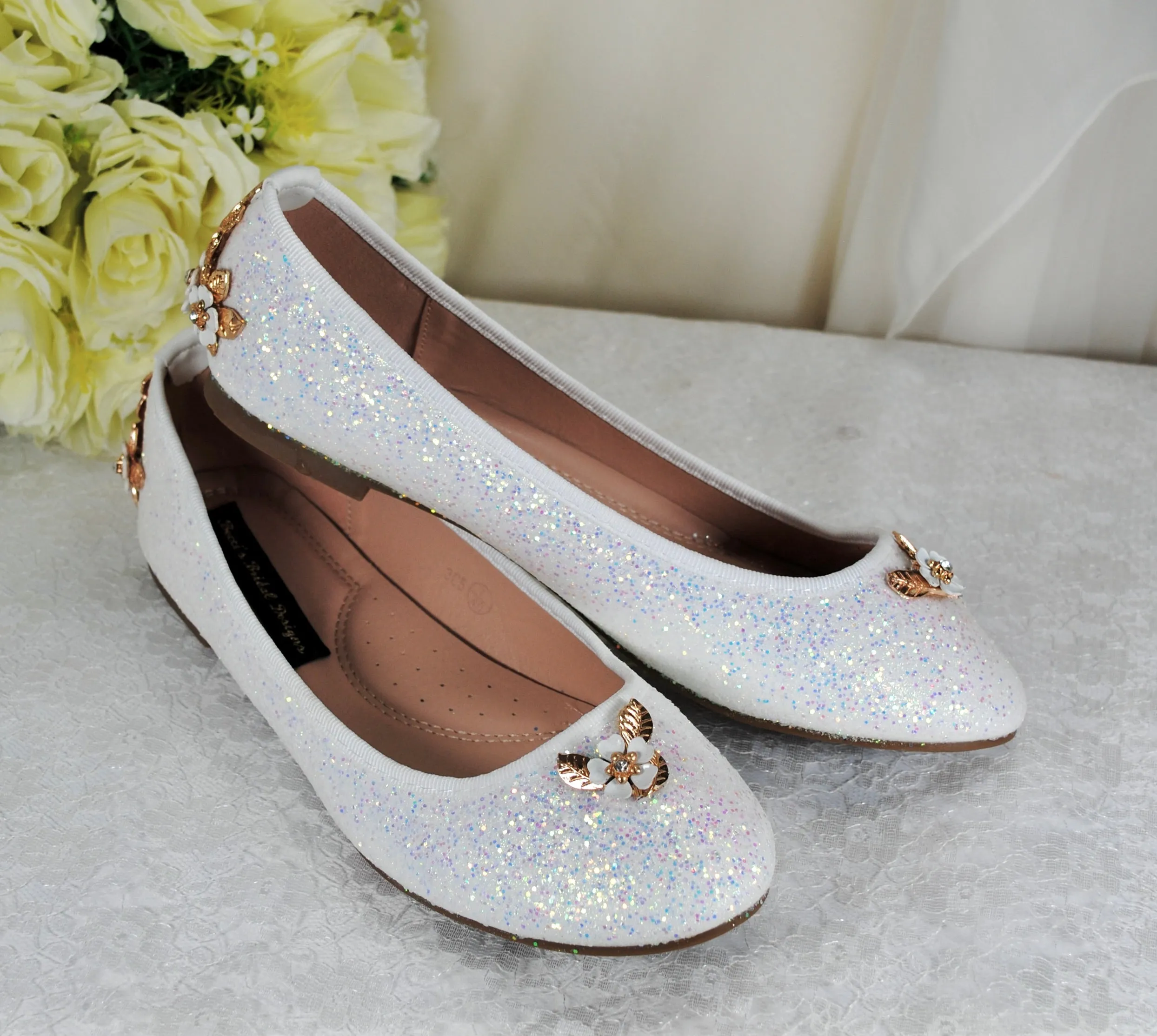 Cherry Blossom Ballet Flats | Wide Fit Available