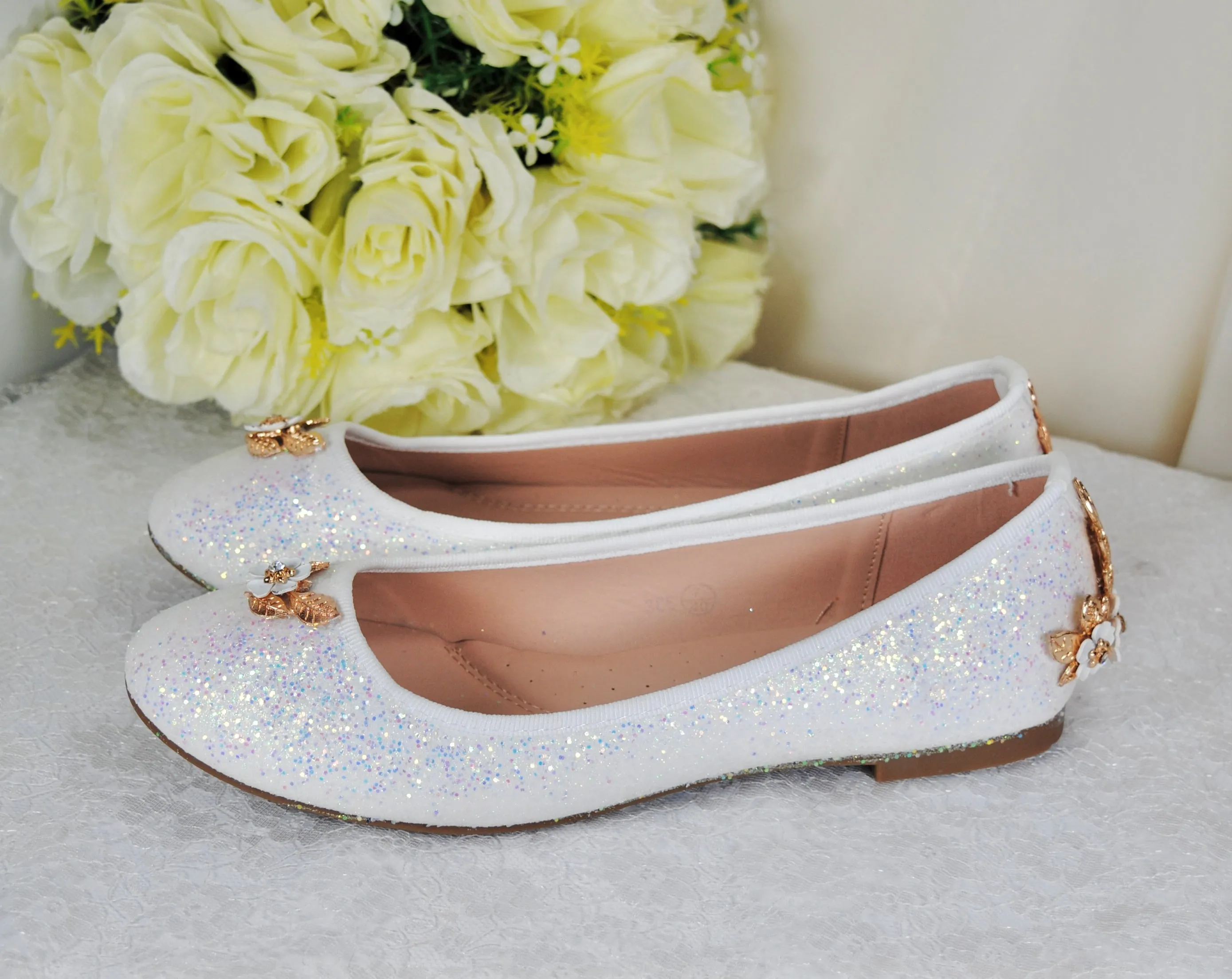 Cherry Blossom Ballet Flats | Wide Fit Available