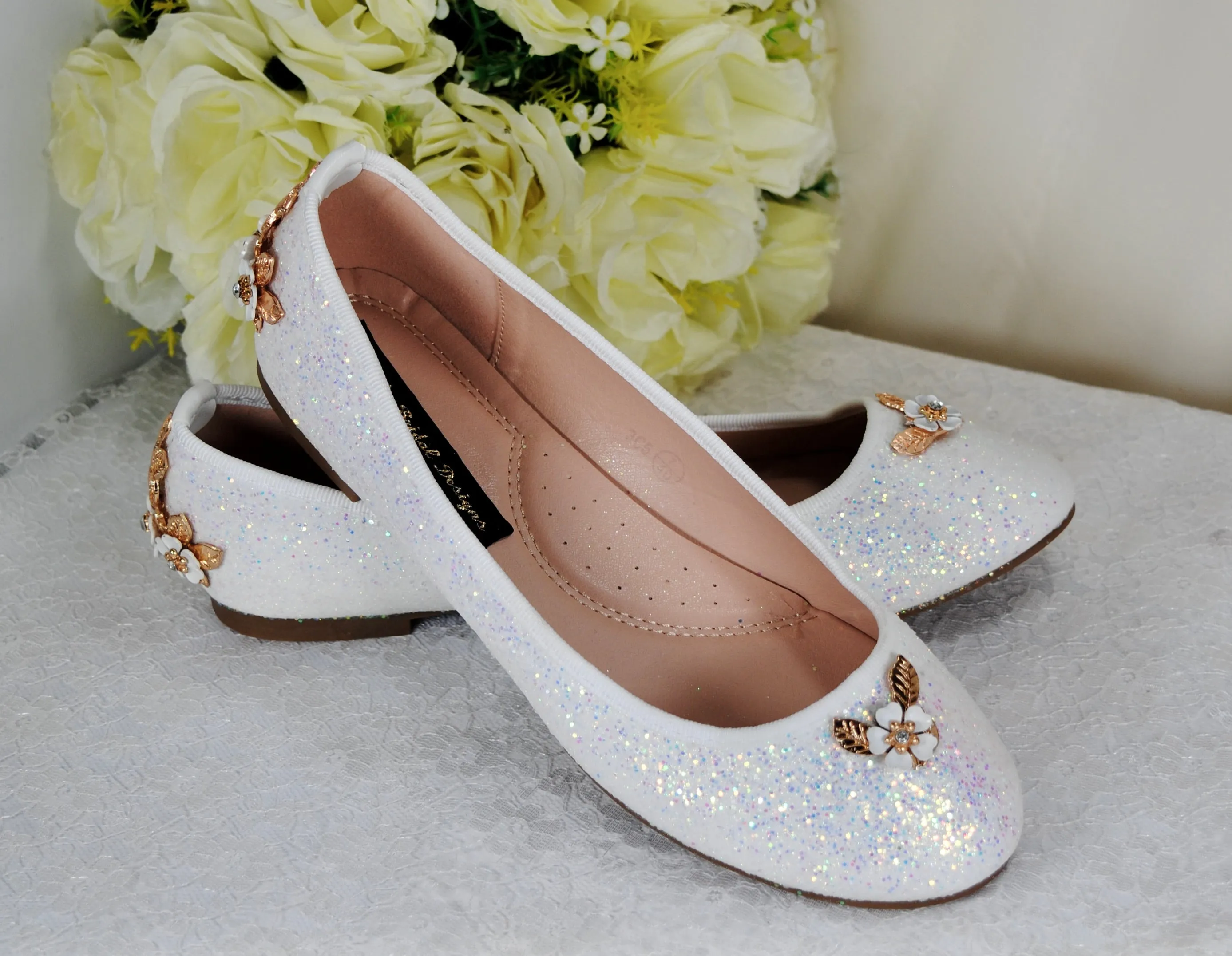 Cherry Blossom Ballet Flats | Wide Fit Available